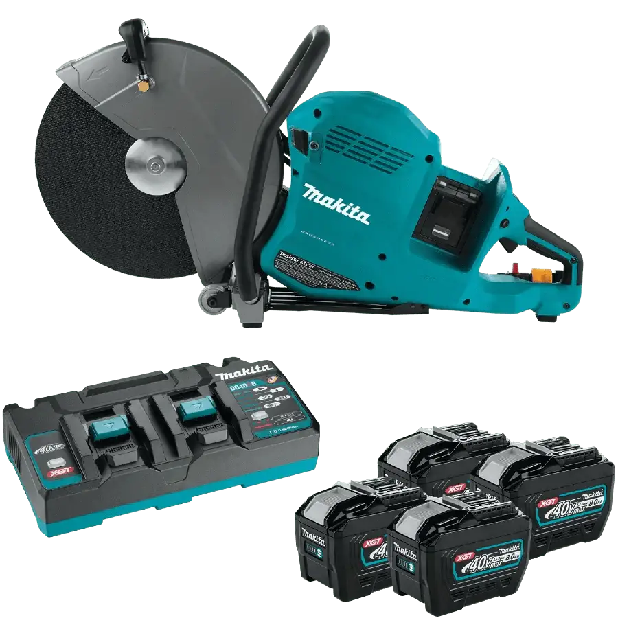 Chief Miller Cut-Off Saws Makita GEC01PL4 80V max (40V max X2) XGT® Brushless 14" Power Cutter Kit with 4 Batteries, AFT®, Electric Brake (8.0Ah) Apparel