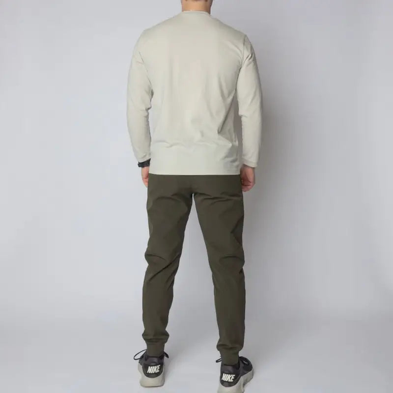 Man wearing Carrier Traveler Joggers with concealed carry and carrier retention waistband