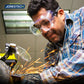 Man grinding metal in Anti-Fog Ventilated Safety Goggles for High Impact Protection