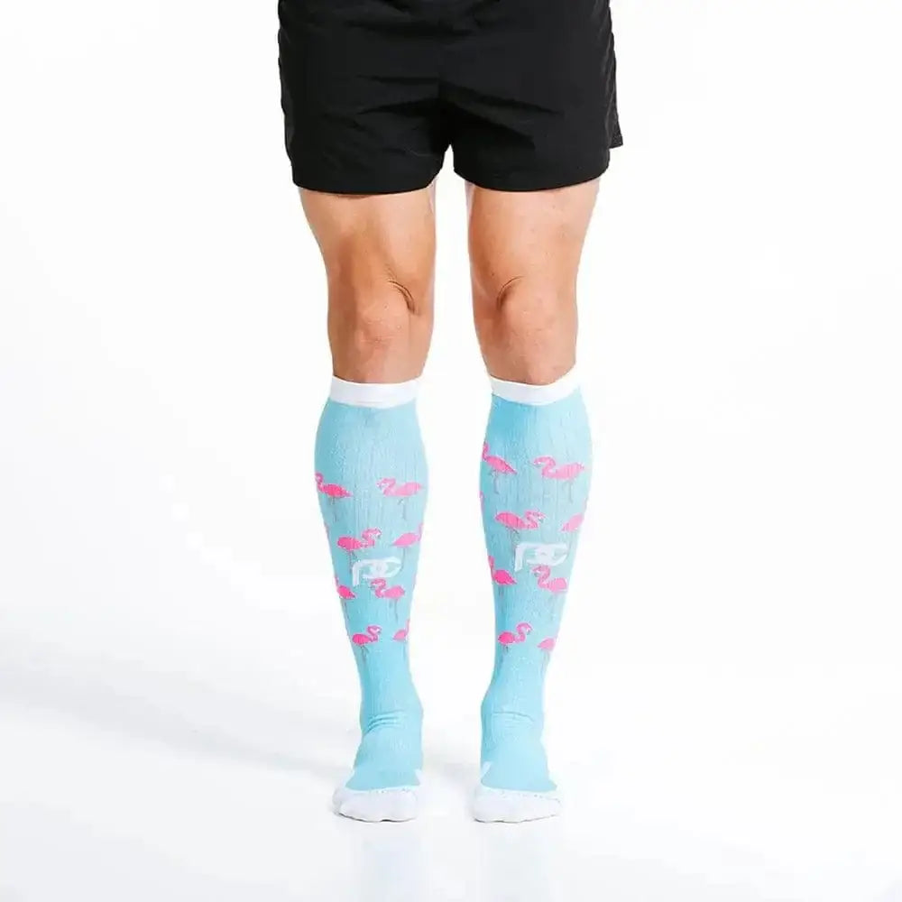 Chief Miller Compression Socks>Over-the-Calf>Marathon Marathon, Flamingos Apparel