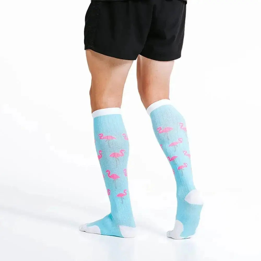 Chief Miller Compression Socks>Over-the-Calf>Marathon Marathon, Flamingos Apparel