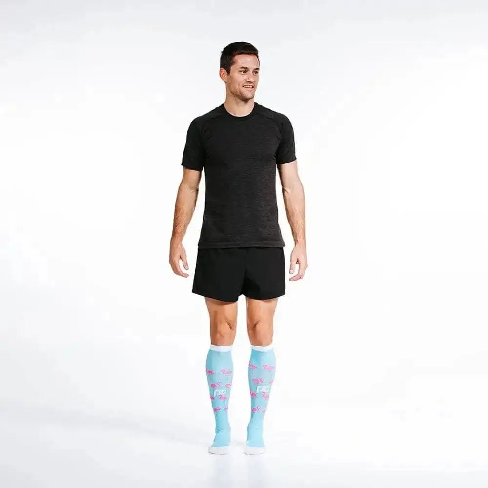 Chief Miller Compression Socks>Over-the-Calf>Marathon Marathon, Flamingos Apparel