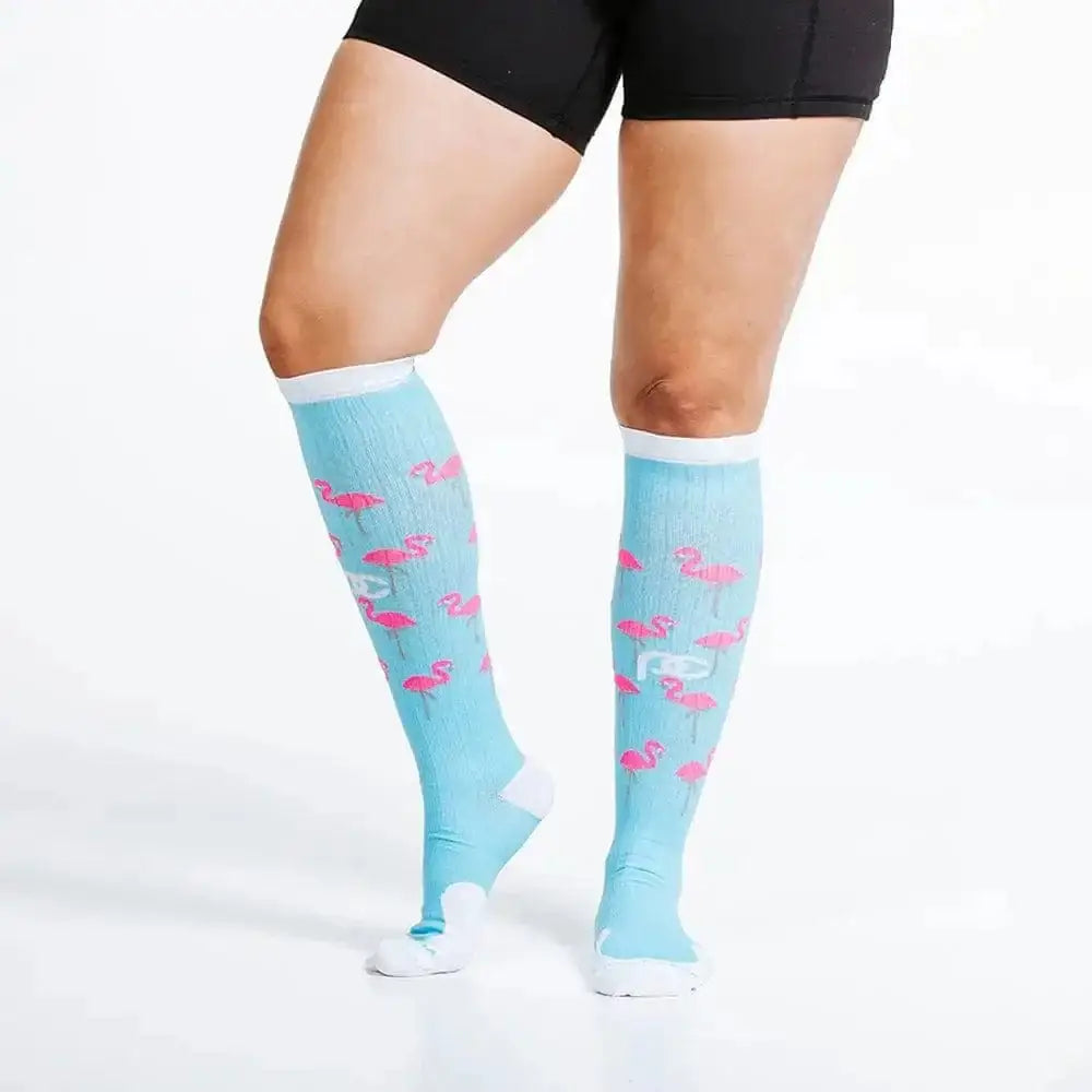 Chief Miller Compression Socks>Over-the-Calf>Marathon Marathon, Flamingos Apparel