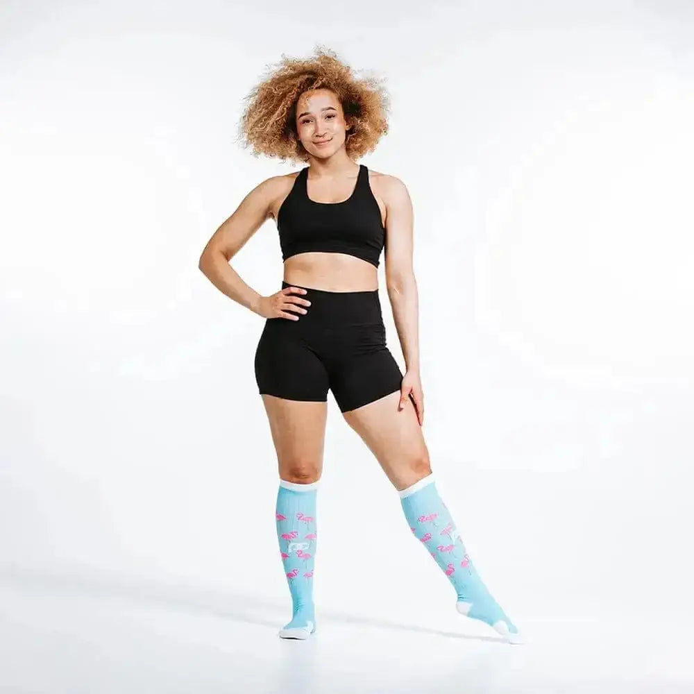 Chief Miller Compression Socks>Over-the-Calf>Marathon Marathon, Flamingos Apparel