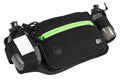 Black Marathon Gun Pack with neon green zipper and water bottle holders for concealed carry