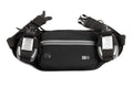Black Marathon Gun Pack with water bottle holders and zippered storage for concealed carry