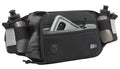 Black Marathon Gun Pack with water bottle holders and concealed carry storage compartments