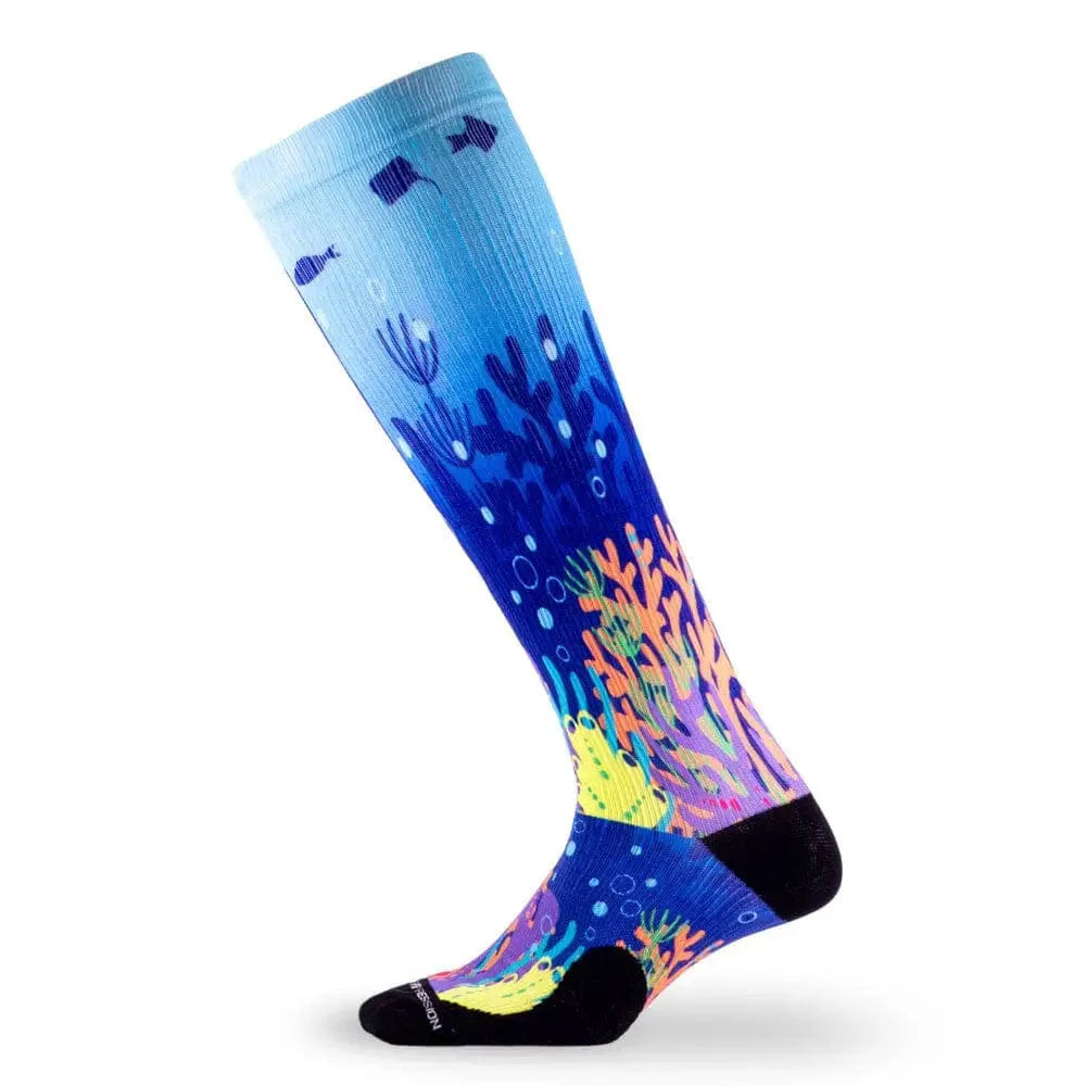 Chief Miller Compression Socks>Over-the-Calf>Marathon Marathon Printed, Electric Coral Apparel