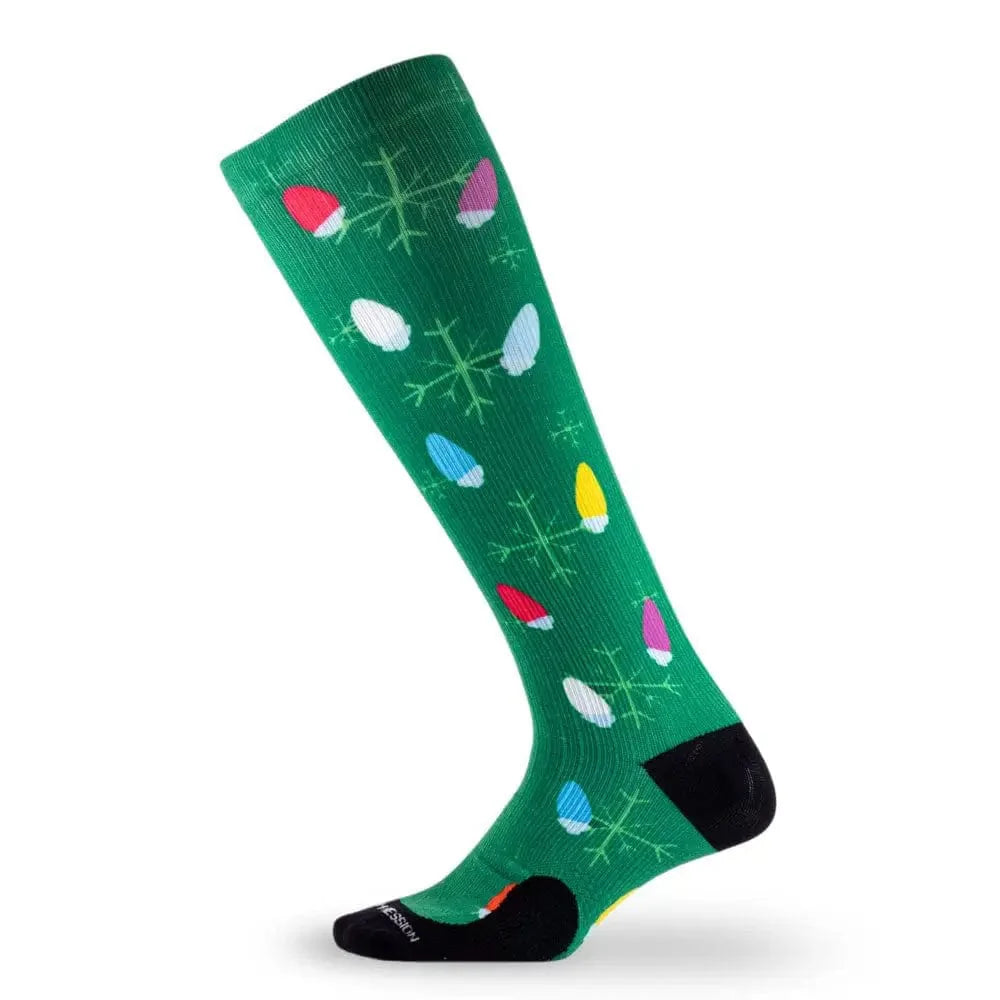 Chief Miller Compression Socks>Over-the-Calf>Marathon Marathon Printed, Holiday Lights Apparel