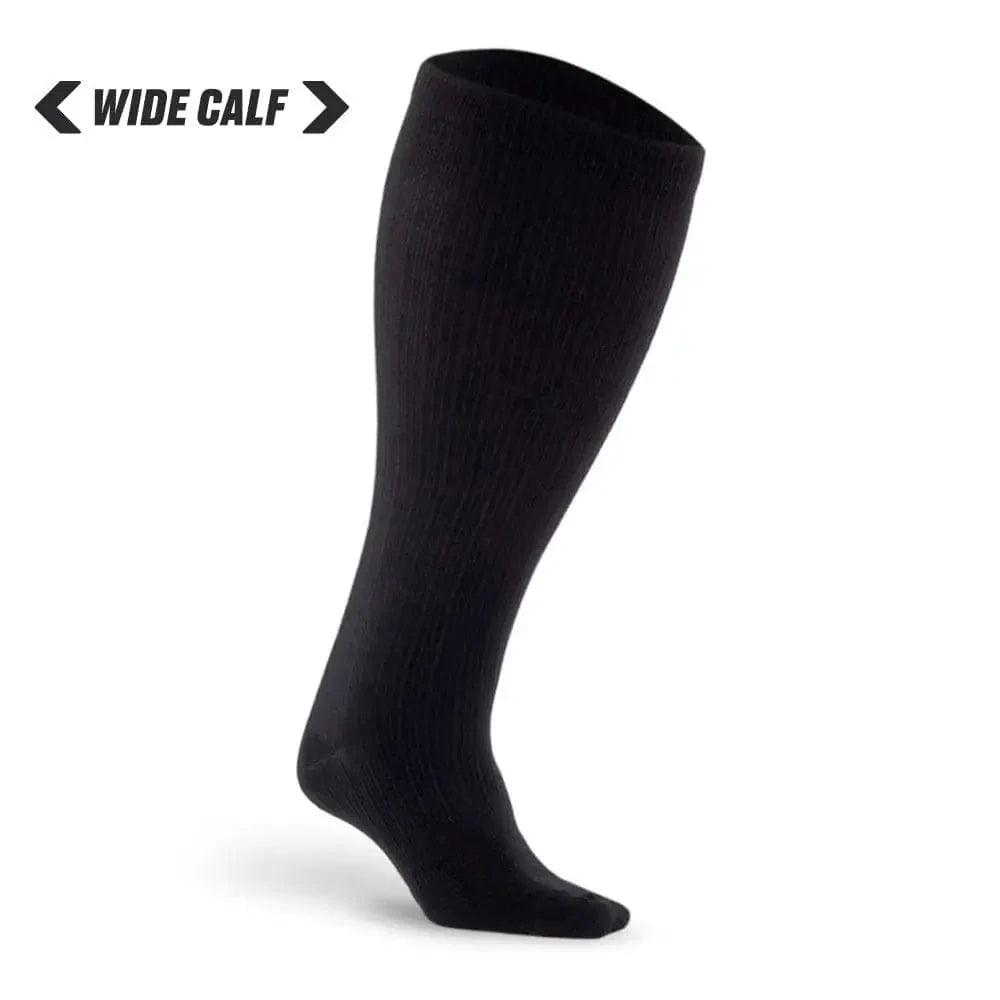 Chief Miller Compression Socks>Over-the-Calf>Marathon>Wide-Calf Marathon Wide-Calf, Black on Black Apparel