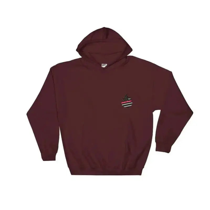 Maroon No Rest Hoodie with small chest embroidery, also available in Sport Grey and Indigo Blue