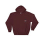 Maroon Hazmat Certified Hoodie featuring a small embroidered logo on the chest