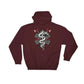 Maroon hoodie with caduceus symbol for first responders, called Snake On A Fire Stick - Hoodie