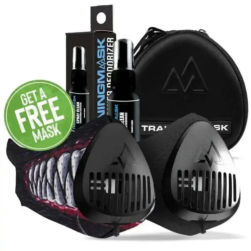 Training Mask 3.0 Double Big Bundle with air filtration valves and carrying case