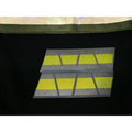 Reflective safety strips with yellow and gray patterns on Matte Black Fluorescent Yellow Line Helmet