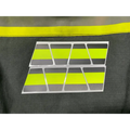 Reflective neon yellow and gray safety strips in a geometric pattern for stripe reflective helmet