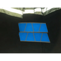 Blue triangular shapes on dark surface for MATTE BLUE REFLECTIVE HELMET set