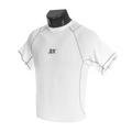 White short-sleeve Maxx-Dri Silver Elite T-Shirt with gray stitching for athletic wear