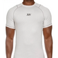 White Maxx-Dri Silver Elite T-Shirt featuring gray XX logo on the chest