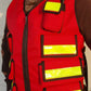 Red Medic 7 Vest with Reflective stripes for first responders and firefighters, 4’’x6’’