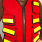 Red Medic 7 Vest with Reflective for first responders, featuring multiple pockets