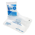 Medical-grade sterile collection bag with blue text for quick release in First Aid Kit