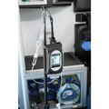 Medical IV pump with digital display in a protective cover for first responders