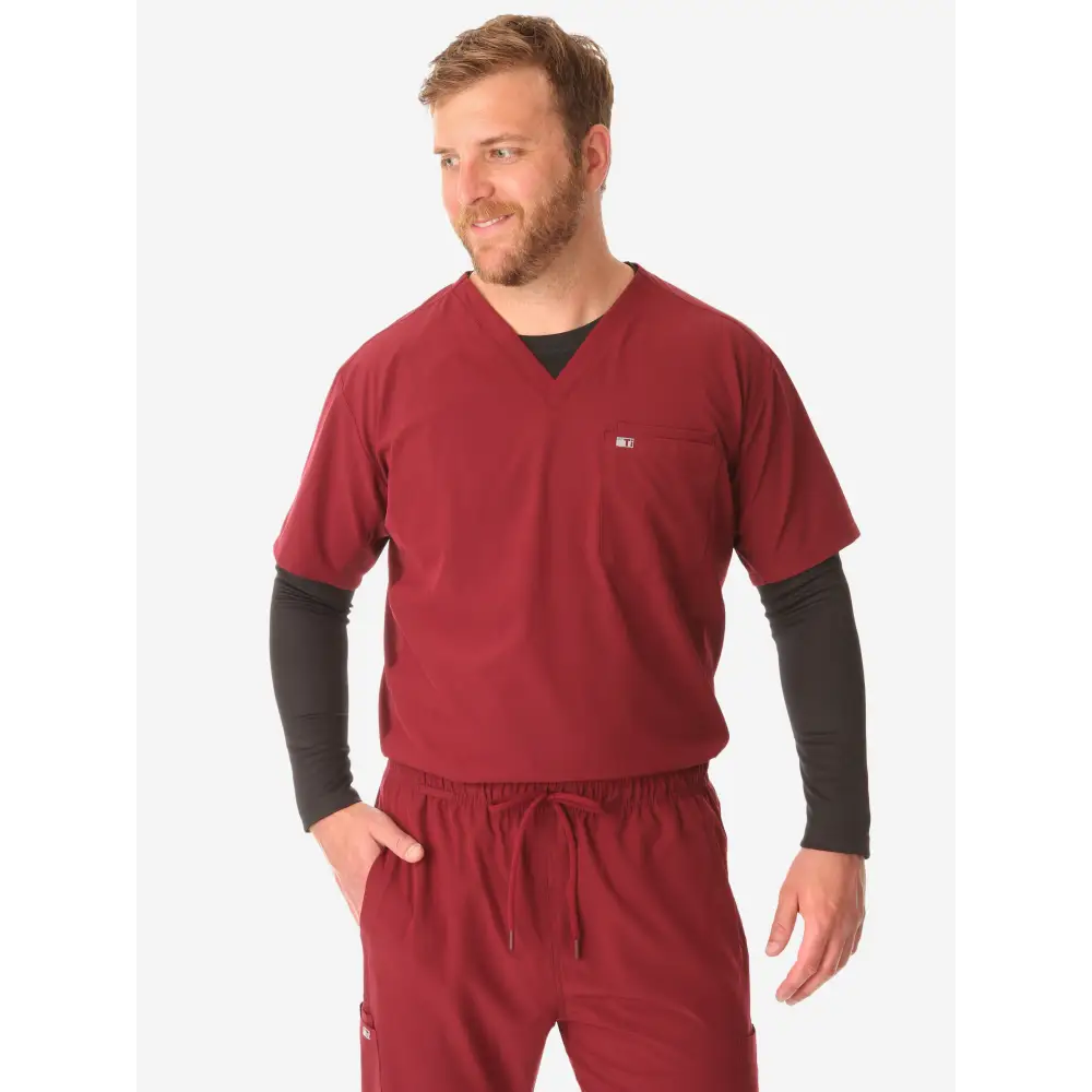 Men’s Double-Pocket Scrub Top - Men’s Scrub Top