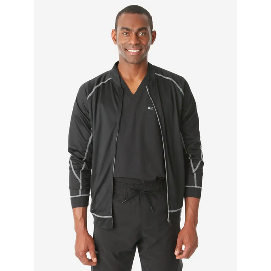 Men’s Scrub Jacket - Real Black / XS - Men’s Scrub Top