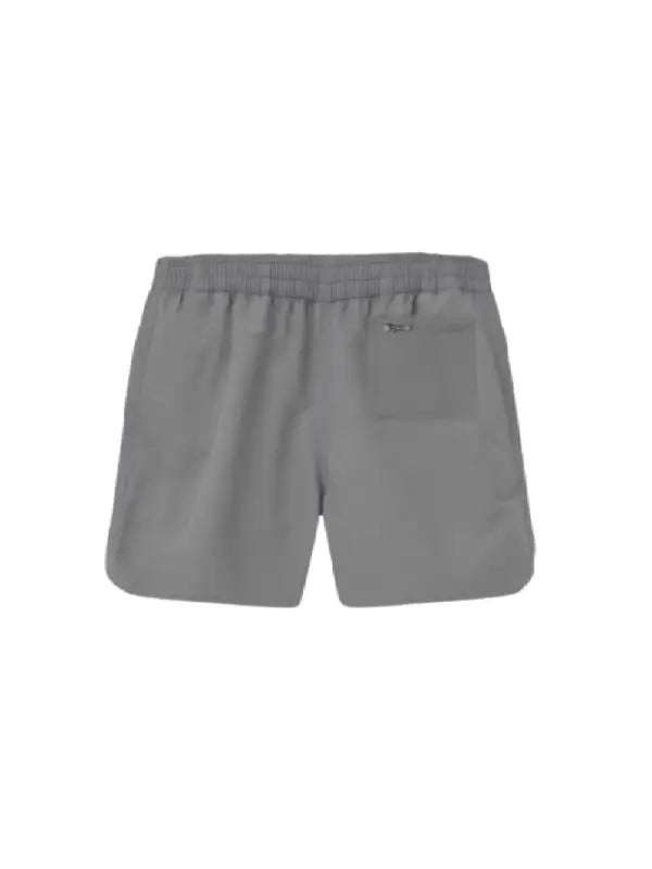 Gray athletic shorts with elastic waistband for men, ideal for First Responders’ needs