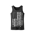 Men’s tank top Honor featuring a distressed American flag design in white
