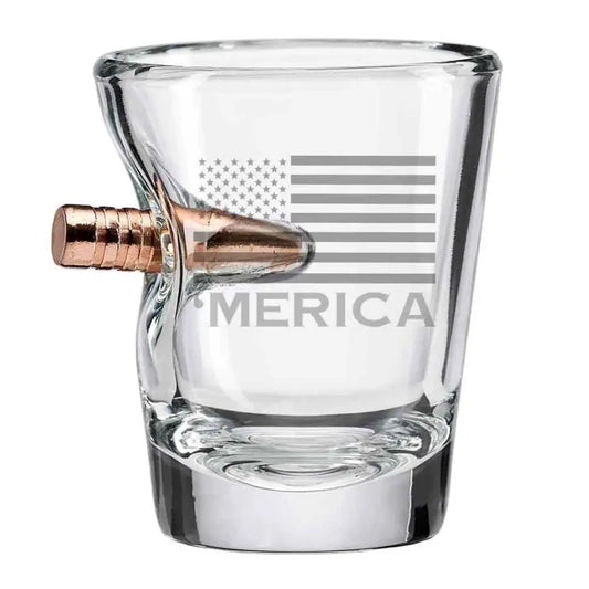 Chief Miller Handmade Glass 'Merica Shot Glass - 2oz Apparel