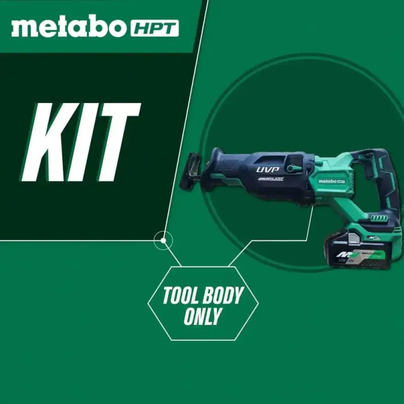 Metabo HPT CR36DAQ4M cordless reciprocating saw in green and black for multivolt tools