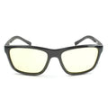 Black-framed METEL M40 Safety Glasses with yellow-tinted polycarbonate lenses
