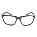 Black-framed METEL M40 Safety Glasses with clear polycarbonate lenses and side shields