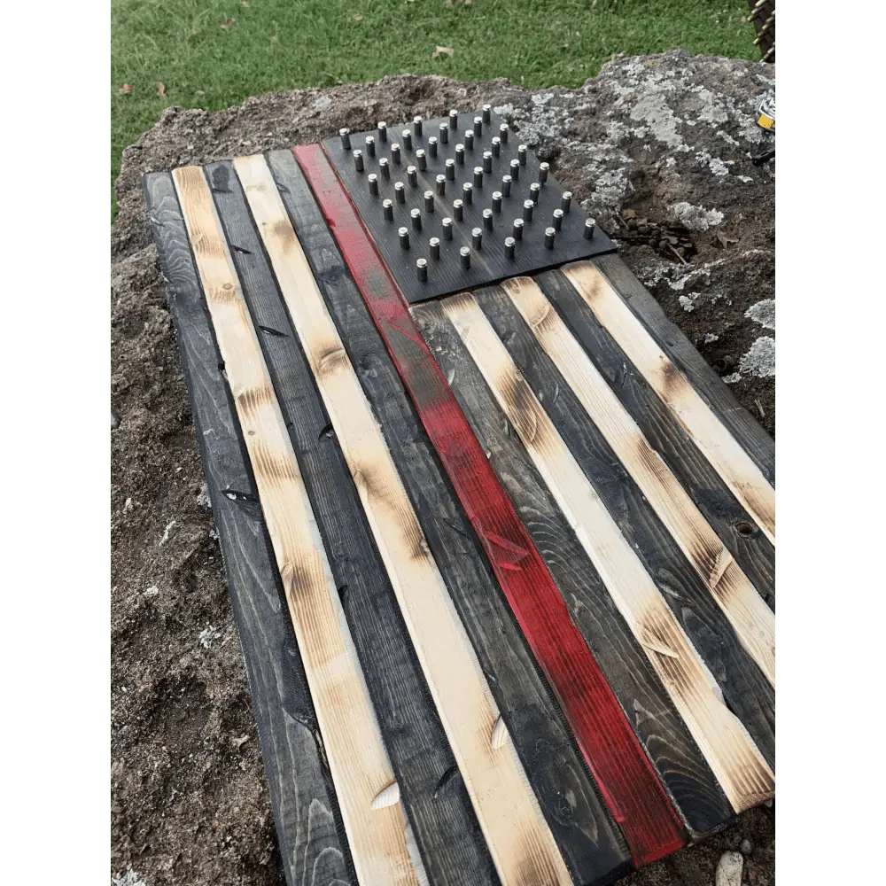 Chief Miller Meticulously Handcrafted American Flags with Brass Casings Apparel