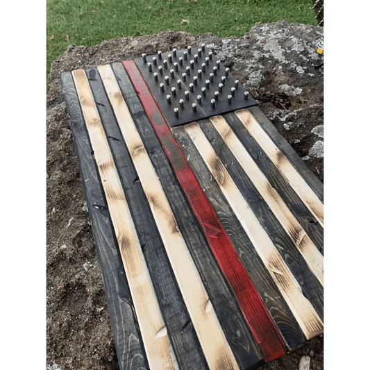 Chief Miller Meticulously Handcrafted American Flags with Brass Casings Apparel