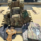 Military-grade camouflage tactical body armor with American flag patch from Redemption Tactical