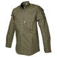 Military-style olive green tactical shirt for men with chest pockets and shooting patch