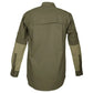 Military-style olive green Clay Bird Shirt for Men with contrasting sleeve panels