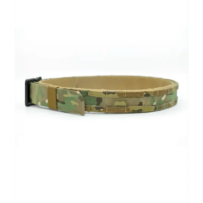 Military-style Paladin Battle Belt in multicam for tactical gun and rigid molle use