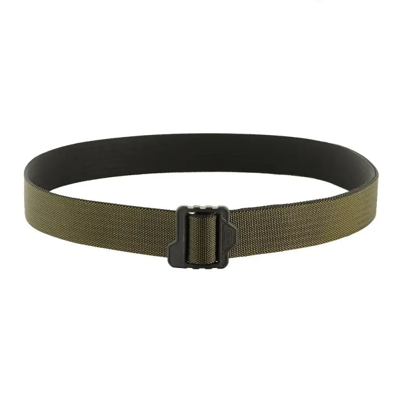 Olive green M-Tac Double Sided Lite Tactical Belt with black buckle for durability