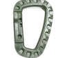 Olive drab Military-style hard polymer D-ring carabiner from the Hard Polymer D-Ring collection