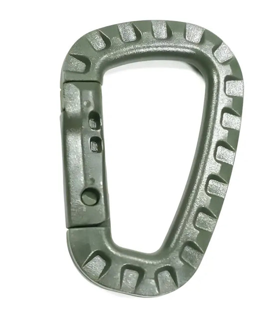 Olive drab Military-style hard polymer D-ring carabiner from the Hard Polymer D-Ring collection