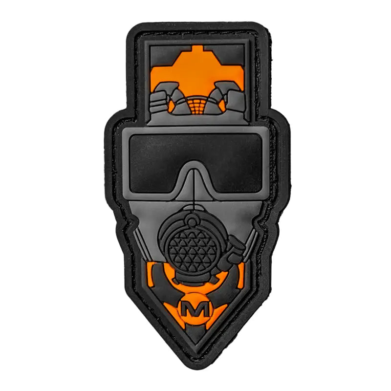 Military-style PVC Morale Patch featuring an operator in goggles and gas mask design