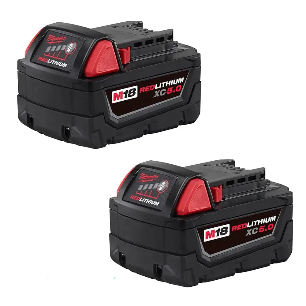 Chief Miller Power Tool Batteries Milwaukee 48-11-1852 M18™ REDLITHIUM™ XC 5.0Ah Extended Capacity Battery Pack (2 Piece) Apparel