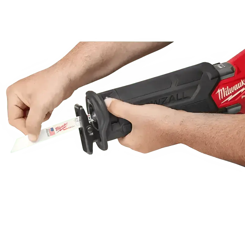 Milwaukee 2821-20 M18 FUEL™ SAWZALL® Recip Saw being held in hands for cutting tasks