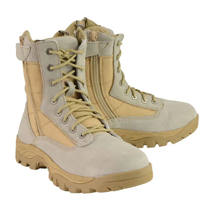 Milwaukee Leather Men's Lace-Up Desert Sand 9-Inch Leather Swat Style-Tactical Boots MBM9111 - Chief Miller Apparel