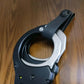 Standard police handcuffs in black and silver for a Minimalist Cuff Holder display