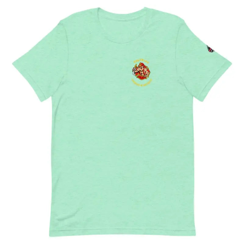 Mint green Engine 19 Short-Sleeve T-Shirt with embroidered design on chest